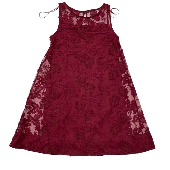 SIGNATURE ROBBIE BEE Dress NWT Red Lace Shift Size Small Petite SP - Picture 3 of 13